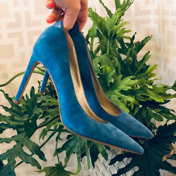 Sam Edelman Shoes - Sam Edelman Dea Blue Pointy Toe Pump Leather 7.5
